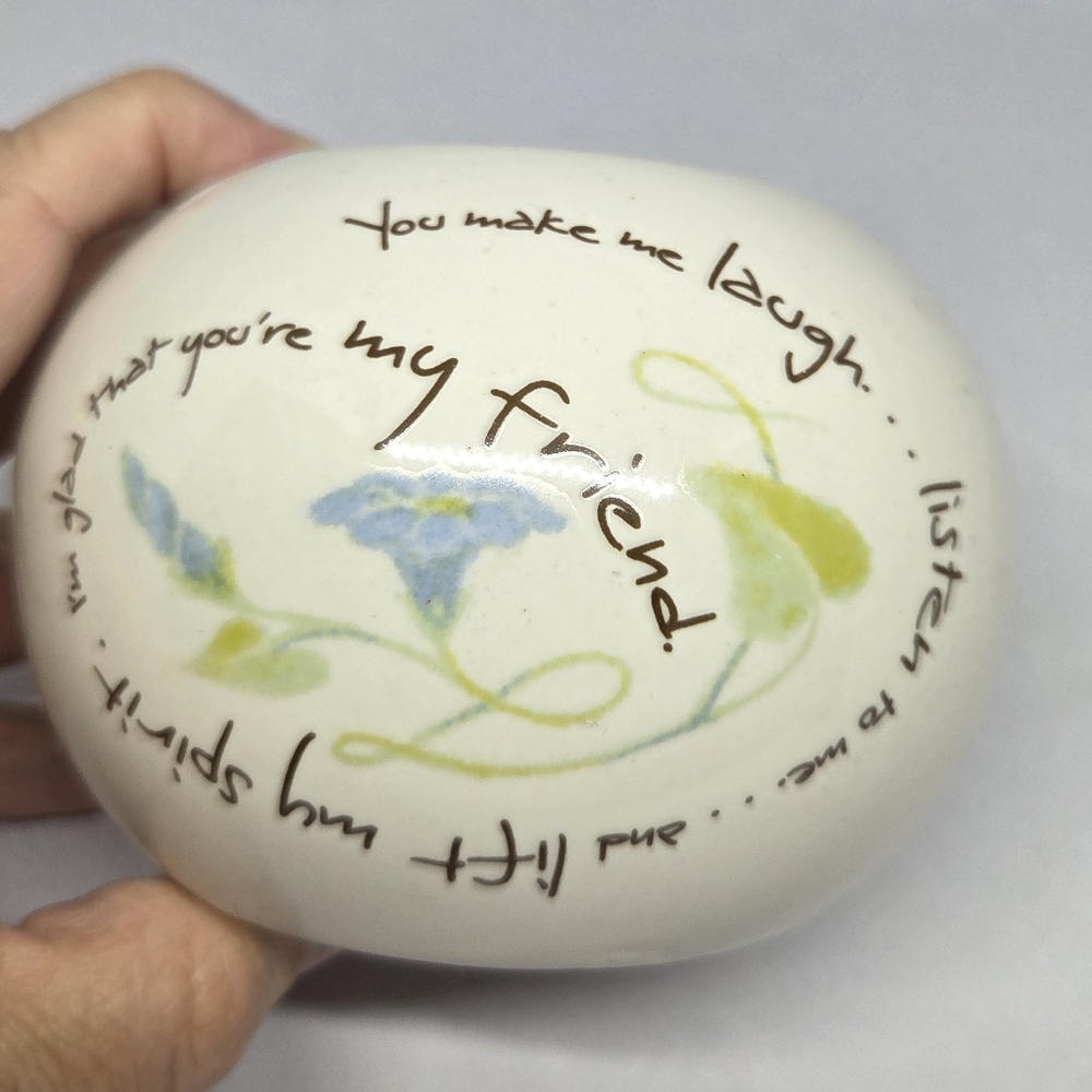 LIFE IS A CIRCLE Carson Round Tealight Candle Holder & Lid Live Laugh Love - Picture 7 of 10
